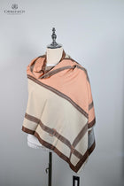 Four Quarter Squares Soft Wraps- 3 colors Navy,Green,Peach