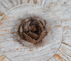 Fox Hair button brooches-Rose shaped
