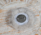 Fox Hair button brooches-Rose shaped