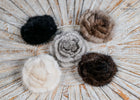 Fox Hair button brooches-Rose shaped