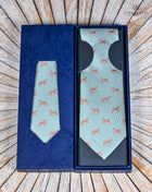 Galloping Horse Tie Set- Includes Tie & matching Pocket Square