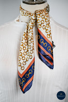 Gold bits & Navy blue scarf