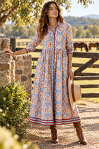 The Matilda Printed Cotton Cambric Maxi Dress