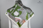Green & Grey Check Rugged Horses  Scarf