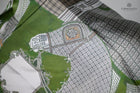 Green & Grey Check Rugged Horses  Scarf