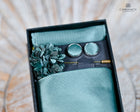 Plain Tie Set- Includes Tie Matching pocket square, cuff links & lapel pin