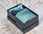 Plain Tie Set- Includes Tie Matching pocket square, cuff links & lapel pin