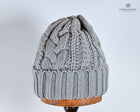 Twist knit Beanie, fleece lined fox hair Pom Pom-detachable clip-on design