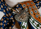 Heart & Crown sparkling embellishment brooch