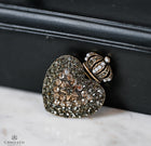 Heart & Crown sparkling embellishment brooch