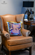 Luxury Velvet Equestrian Cushion including duck feather insert 40cm x40cm