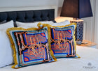Luxury Velvet Equestrian Cushion including duck feather insert 40cm x40cm