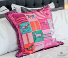 Luxury Velvet Equestrian Cushion 50x50cm including duck feather insert