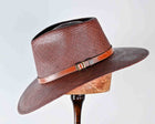 ISABEL - BRISA WIDE BRIM FEDORA Chocolate