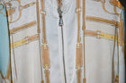 Ivory Equestrian style print bomber jacket