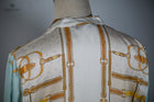 Ivory Equestrian style print bomber jacket