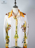 Jumping Horse Long Sleeve Shirt/Blouse