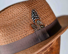LARS- PP BRAID VENT CROWN TRILBY - Tan