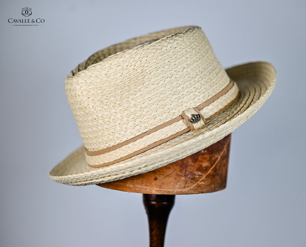 Avenel Lumo Braided Natural Fibre Gutter Brim Trilby hat