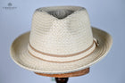 Avenel Lumo Braided Natural Fibre Gutter Brim Trilby hat