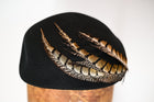 LYLA - Wool Felt Beret w/ Feather