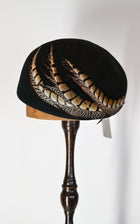 LYLA - Wool Felt Beret w/ Feather