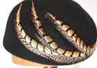 LYLA - Wool Felt Beret w/ Feather