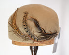 LYLA - Wool Felt Beret w/ Feather