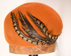 LYLA - Wool Felt Beret w/ Feather