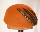 LYLA - Wool Felt Beret w/ Feather