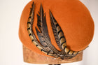 LYLA - Wool Felt Beret w/ Feather
