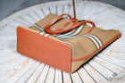 Large Classic Tan check Tote Bag