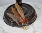 UK Hand Made Large Pheasant, jay feather brooch hat lapel Bullet pin (C)