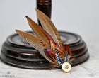 UK Hand Made Large Pheasant, jay feather brooch hat lapel Bullet pin (C)