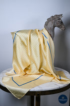 Small Spot silk Scarf - Lemon/Cream
