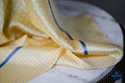 Small Spot silk Scarf - Lemon/Cream