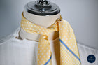 Small Spot silk Scarf - Lemon/Cream
