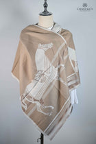 Light Brown & Cream Large Horse Wrap