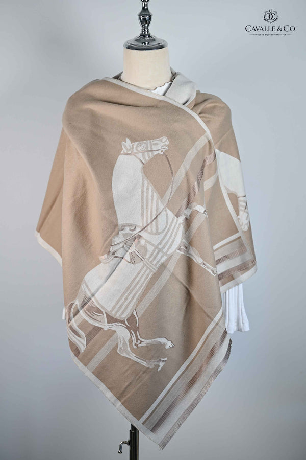 Light Brown & Cream Large Horse Wrap