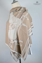 Light Brown & Cream Large Horse Wrap