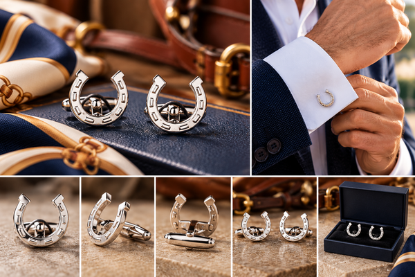 Horseshoe Cufflinks-Silver for Ladies &amp; Gentlemen