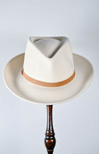 M BY FLECHET WOOL FELT FEDORA-Cream