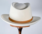 M BY FLECHET WOOL FELT FEDORA-Cream