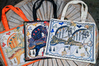 Horse in Harness Material Tote bags