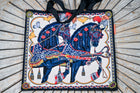 Horse in Harness Material Tote bags