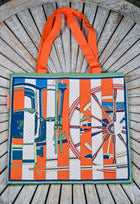 Carriage themed Material Tote bags
