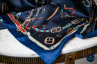 buckles print scarf - Navy