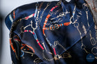 buckles print scarf - Navy