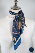 buckles print scarf - Navy