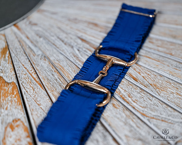 Wide Elastic Stretch belt with Equestrian Bit themed Buckle - One size